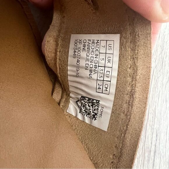 TOMS Val Slide Sandal Flip Flop style Size 7 Coral Pink & Tan - Picture 8 of 8